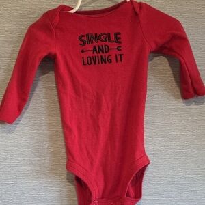 Red Baby Onesie - Single and Loving It